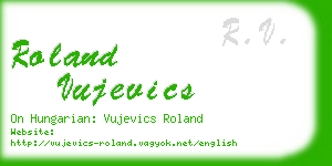 roland vujevics business card